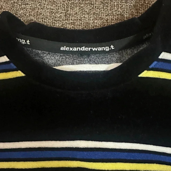 Alexander Wang Black and White Striped Long Sleeve Top - Picture 4 of 7